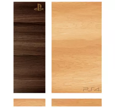 Balck and brown wooden texture ps4 skin - TenStickers