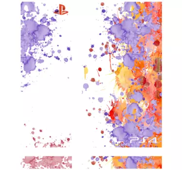 Multicolored paint splash design ps4 skin - TenStickers