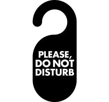 Do not disturb hanger sign door sticker - TenStickers