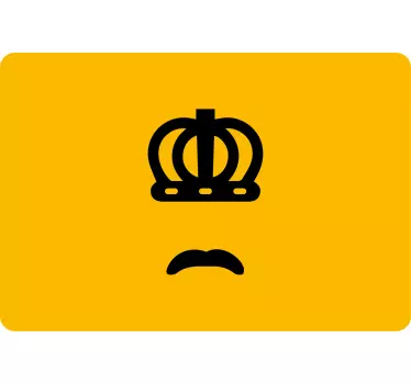 Crown sad face laptop skin - TenStickers
