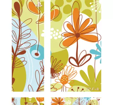 Green Floral PlayStation 4 Skin - TenStickers