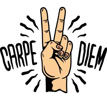 Hand Symbol Peace quote sticker - TenStickers