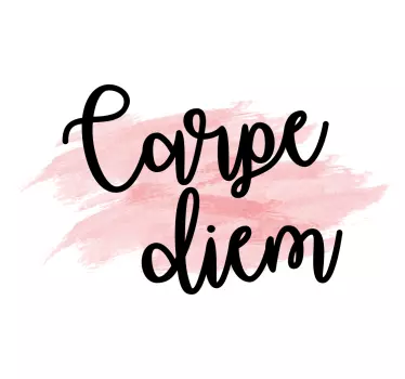 Carpe diem pink paint art laptop sticker - TenStickers