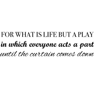 Life play quote quote sticker - TenStickers