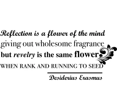 Contemplative Reflection Quote quote sticker - TenStickers