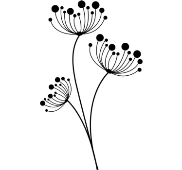 Modern Dandelions Wall Sticker - TenStickers