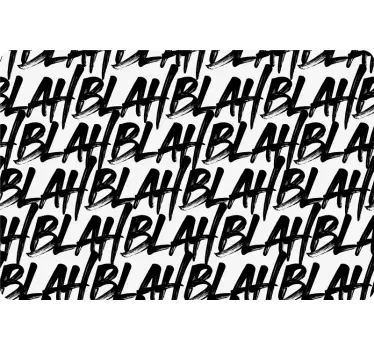 Repeated Phrase Pattern laptop skin - TenStickers