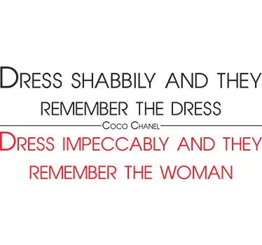 Coco Chanel Remember The Woman Wall Sticker - TenStickers