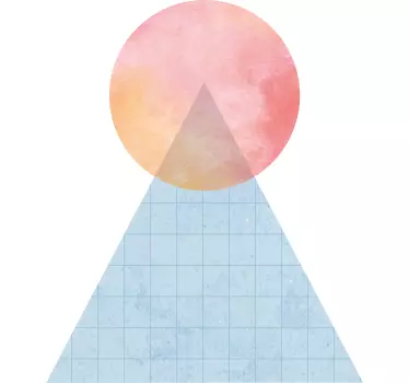 Sun and wall art triangle wall decor - TenStickers