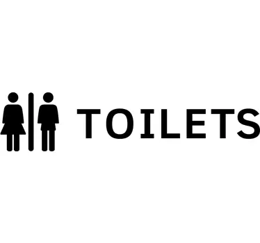 Toilets Sign Decal - TenStickers