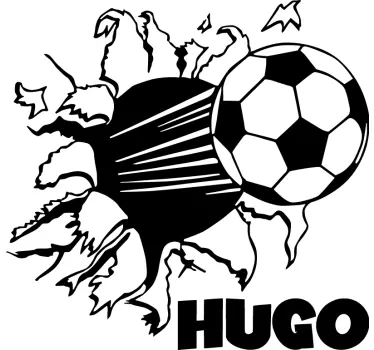 Personalised Football Wall Sticker - TenStickers