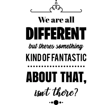 "We are all different" kids bedroom wall sticker - TenStickers