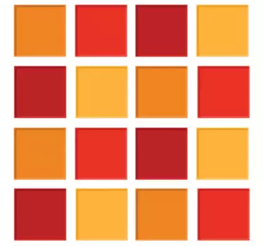 Warm colours bathroom tile sticker - TenStickers
