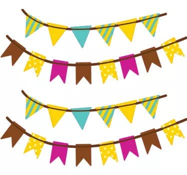 Kids Bunting Stickers - TenStickers