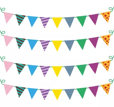 Bunting Flags Sticker - TenStickers