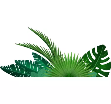 Tropical Leaves Wall Sticker - TenStickers