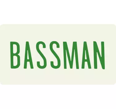 Bassman rock n roll stickers - TenStickers