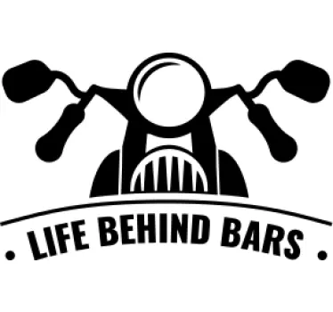 behind bars motorbike stickers - TenStickers