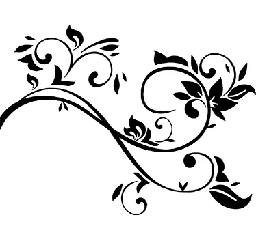 Decorative Floral Branches Stickers - TenStickers