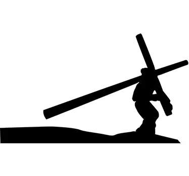 Jesus Christ Cross Laptop Sticker - TenStickers