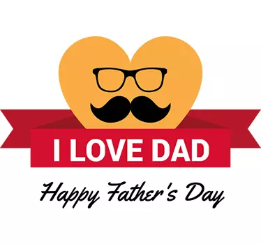 I Love Dad Wall Sticker - TenStickers