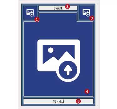 Personalizable Football Card Football Wall Sticker - TenStickers