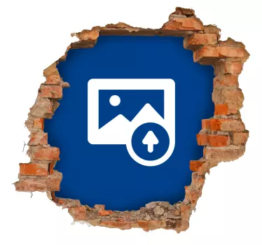 Brick Wall Hole Custom Sticker - TenStickers