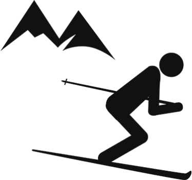 Skier Symbol Decorative Sticker - TenStickers
