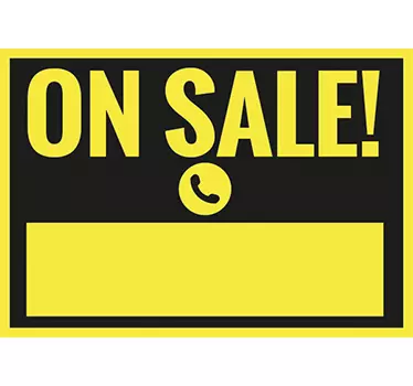 On Sale Sign Yellow - TenStickers