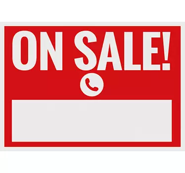 For Sale Sign Sticker - TenStickers