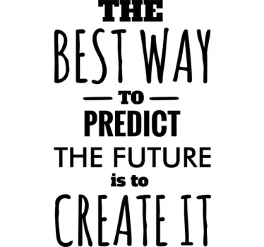 Predict The Future Text Sticker - TenStickers