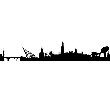 Seville Skyline Wall Sticker - TenStickers