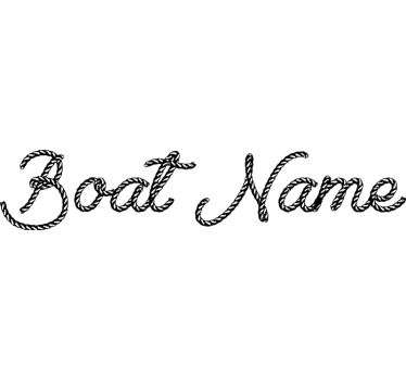 Rope boat name nautical sticker - TenStickers