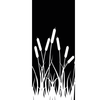 reeds shower decal plant sticker - TenStickers
