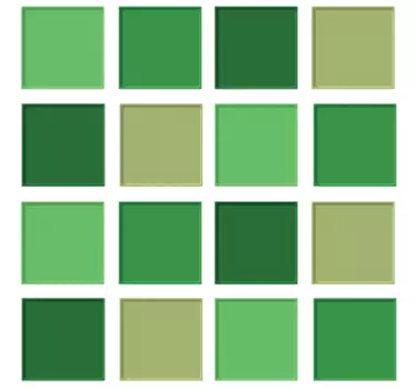 Green tones border tile stickers - TenStickers