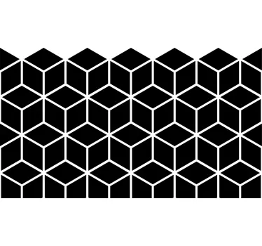 Geometric Cubes shape sticker - TenStickers