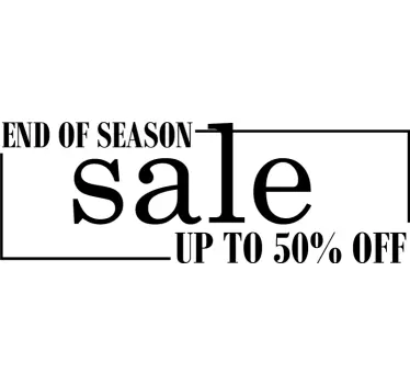 End of season sale shop window sticker - TenStickers