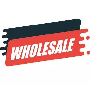 Red wholesale shop window decal - TenStickers