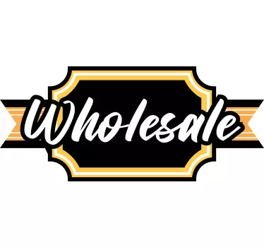 Black and yellow wholesale shop window decal - TenStickers