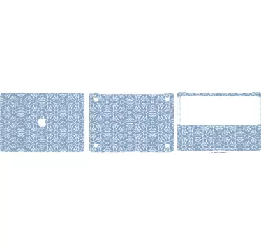 Grey mandala pattern laptop sticker - TenStickers
