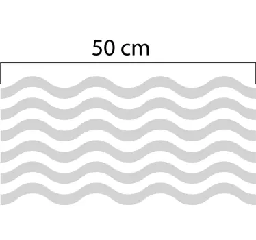 Translucent Waves window decal - TenStickers