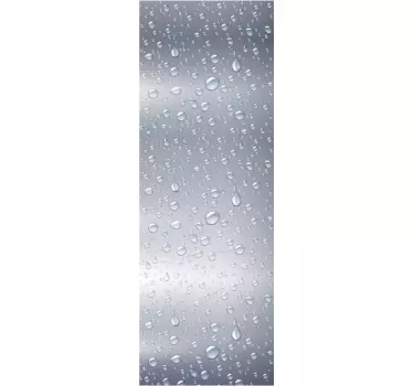 Grey vinyl texture with drops fridge sticker - TenStickers