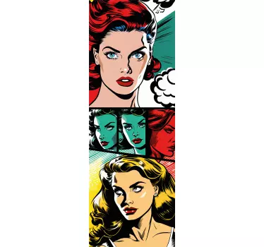 Vintage comic vinyl fridge sticker - TenStickers