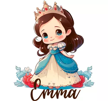 Child princess cartoon wall sticker - TenStickers