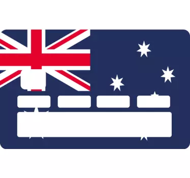 Australian Flag debit card sticker - TenStickers