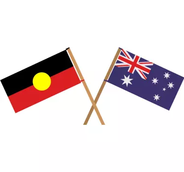 Duo Flags  car sticker - TenStickers