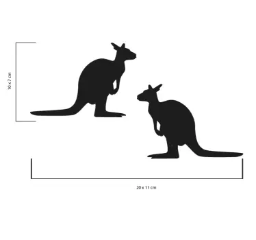 Kangaroos wild animal wall decal - TenStickers