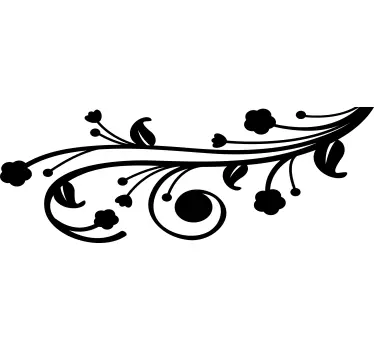 Vintage floral air conditioner sticker - TenStickers