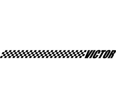 Flag Racing Skateboard custom sticker - TenStickers