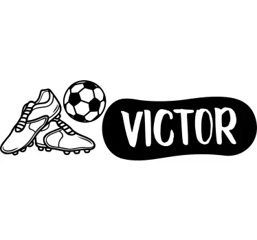 Boots and Ball football sticker - TenStickers
